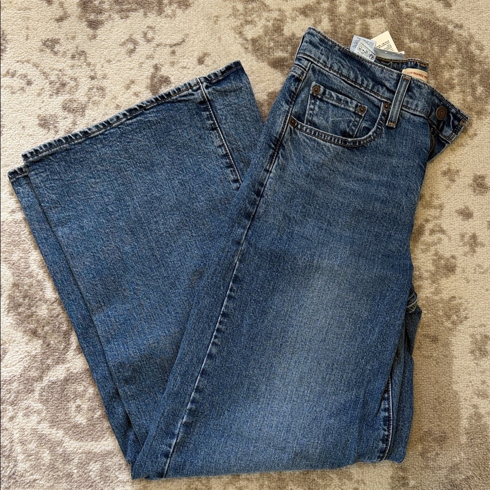 NWT Levi's High-Rise Wide Leg Jeans in Blue Denim 27 x 32
